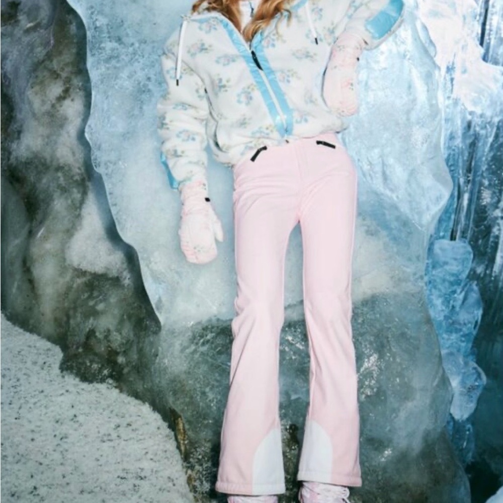 LoveShackFancy & Bogner Fire+Ice Pink Flare Snow Pants